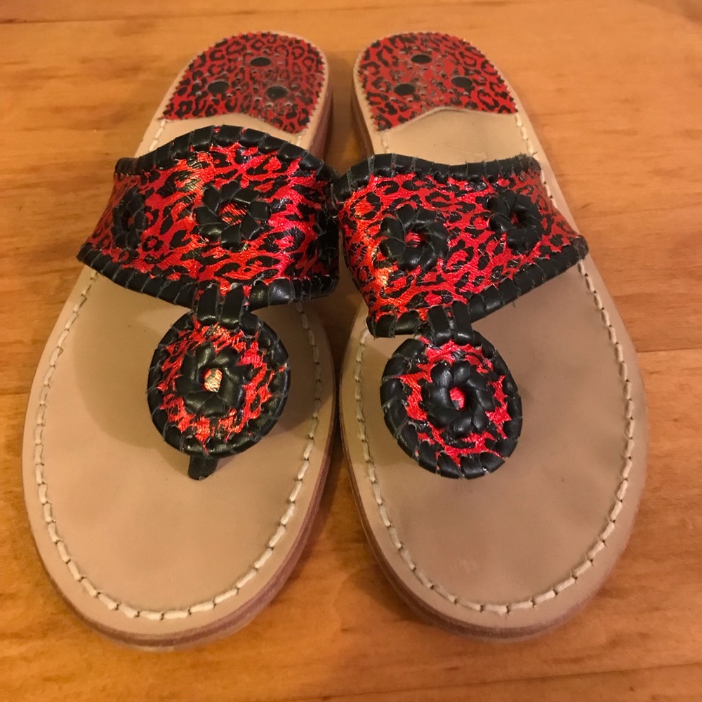 Jack Rogers Red Cheetah